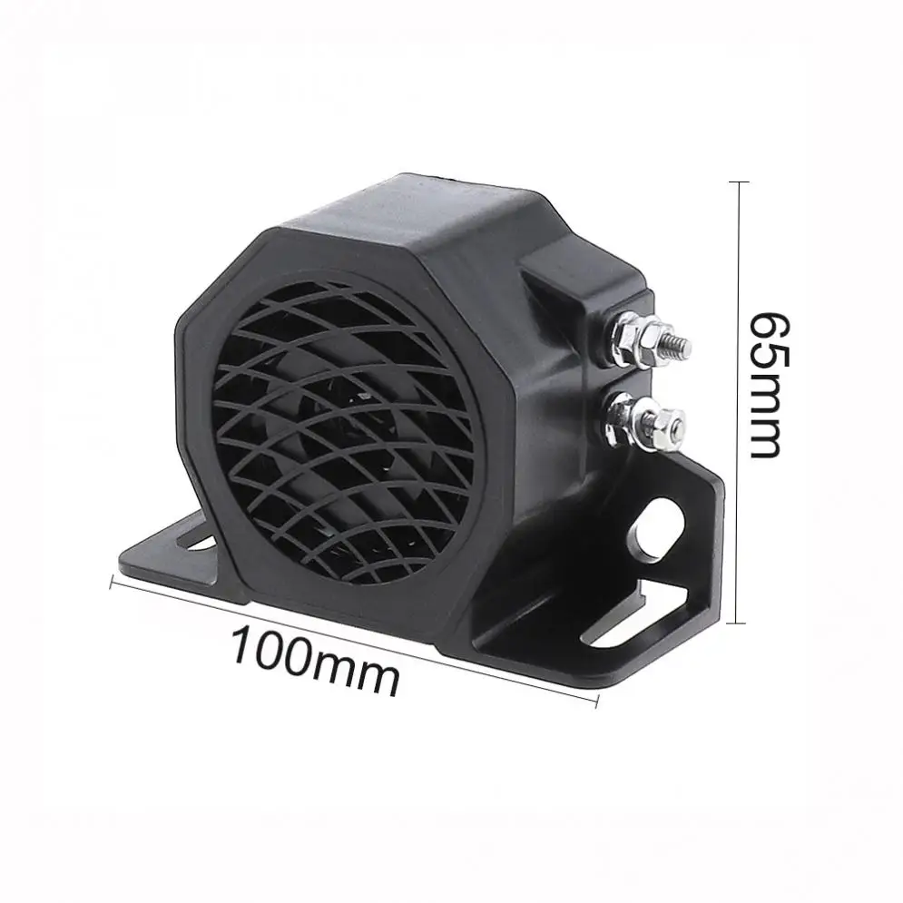 Waterproof DC 12V-80V 15W Black 105dB Reversing Back up Alarm Horn Speaker for Motorcycle Car Vehicle