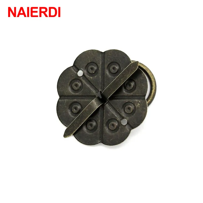 NAIERD 10pcs Classico Tono del Bronzo Quinconce Cassetto Scrivania Cabinet Door Pull Maniglia del Riquadro di Manopole Maniglie Per Mobili Ferramenteria E Attrezzi Con Vite