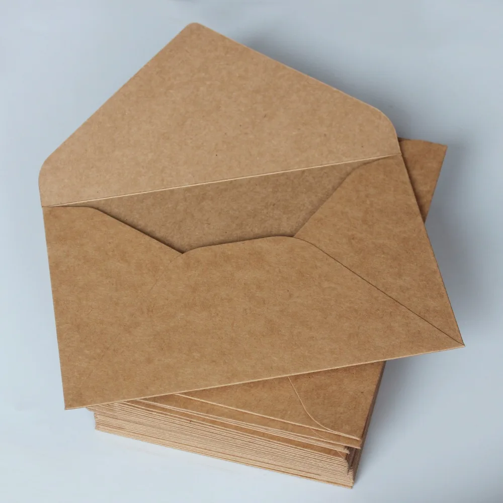 Picky Bride Vintage Wedding Invitations Envelope Kraft Paper Envelopes - Set of 50 pcs