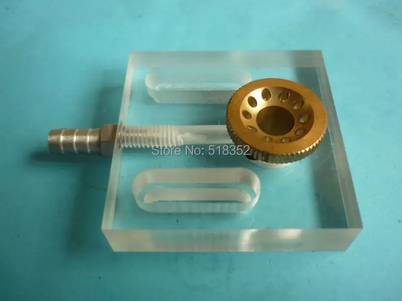 50 x50 x12mm General Type Acrylic Water Jet Panel/ Water Spray Cooling Plate with Brass Nozzle, EDM Wire Cut High Speed Machine