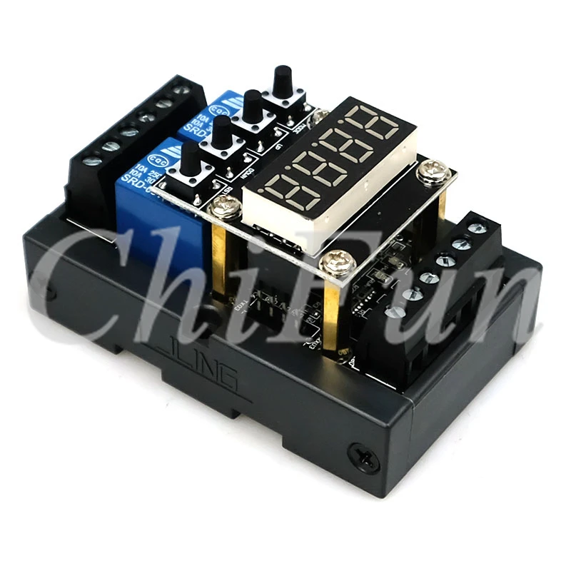 Freeshipping Digital tube machine FX1N_06MR Trigger delay relay 4 inpput 2 relay output 1AD 1DA wtih USB programming cable