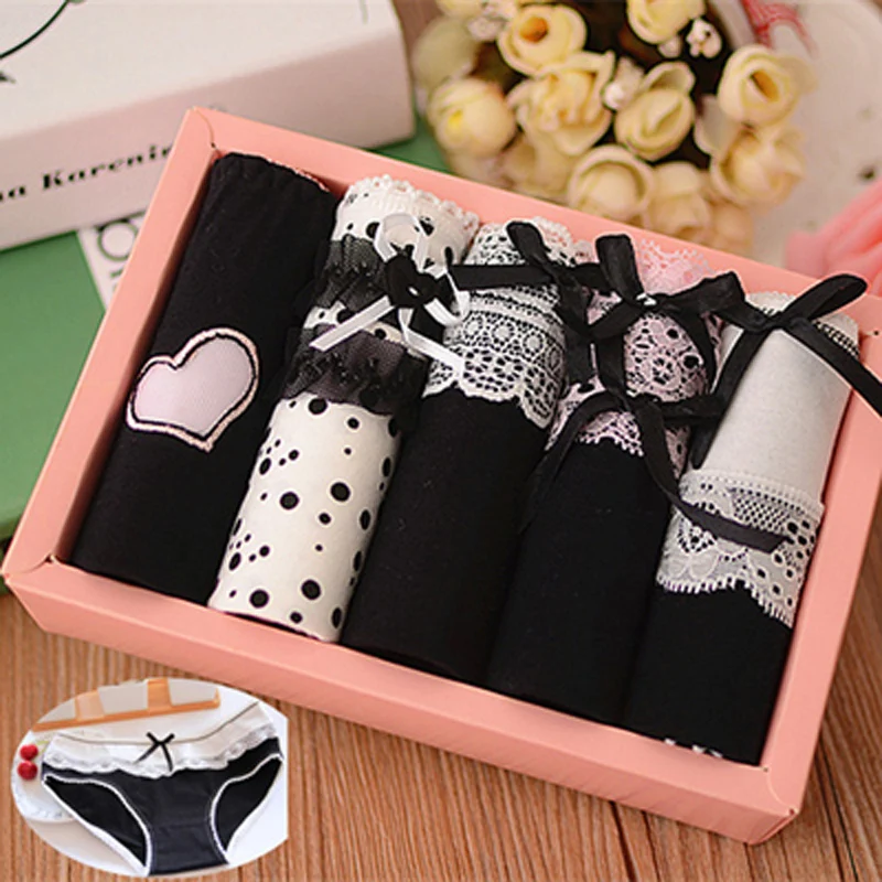 6 Pcs/ Underwear Women Girls Panties Ladies Underwear Briefs Panties Women Lace Lingeries Cueca Calcinhas Shorts Underpant