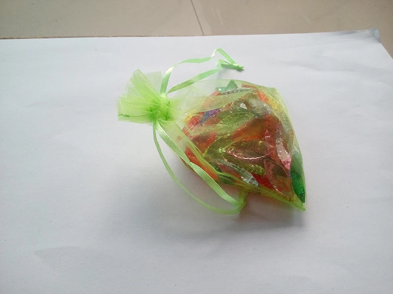 2000pcs 9*12 Green small gift bags for jewelry/wedding/christmas/birthday Organza Bags with handles Packaging Yarn bag