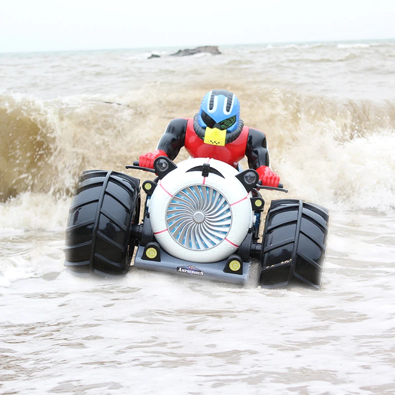 2.4G RC Car Dirt Bike Rock Crawler Amphibious Radio Control Motorcycle Stunt Racing Vehicle Model Light Electric Hobby Toys