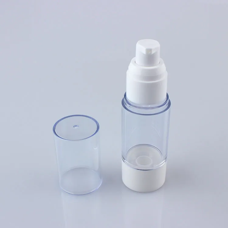 

50PCS white 30 ml airless pump bottles wholesale , white airless pump bottle suppliers, round 30ml cosmetic airless pump bottles