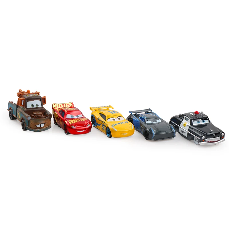 Disney Pixar Cars 2 3 Lightning McQueen Mater Jackson Storm Ramirez 1:55 Diecast Metal Alloy Car Model Christmas Kids Toys Gifts