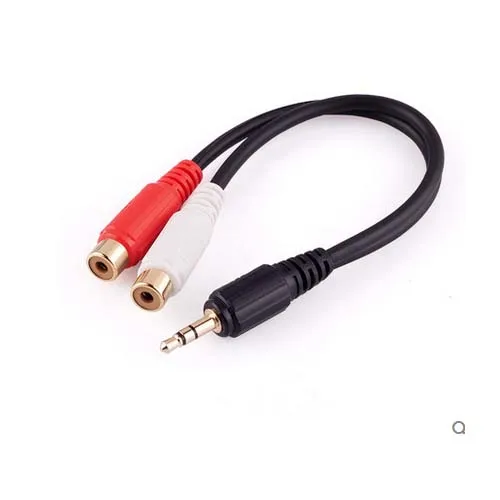 3.5mm Stereo Male Plug to Dual 2 RCA Female Jack Audio Adapter Y Cable Audio Plug to 2 RCA extension Cable Male TO Female