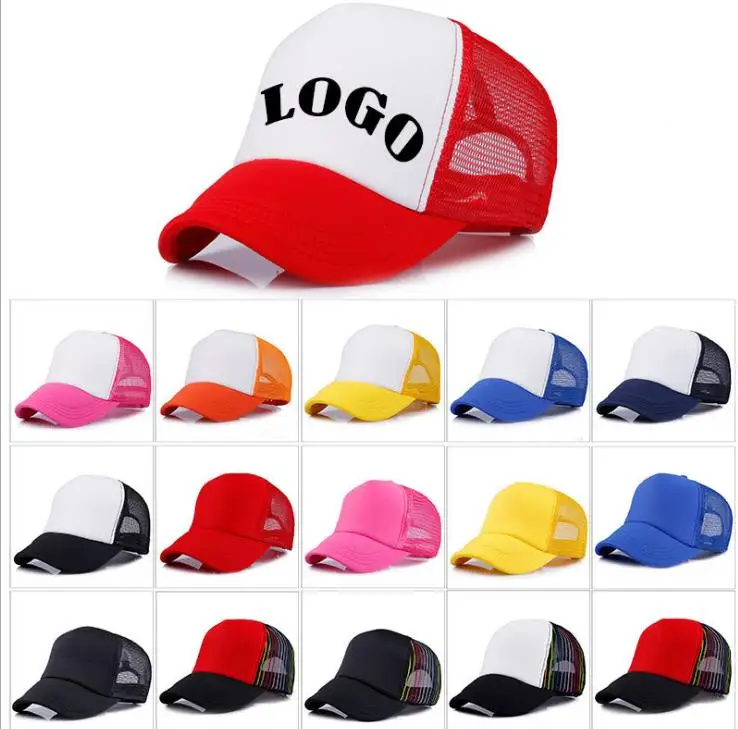 

10pcs Party Hat Customize Logo Baseball Cap Adult Men Women Children Mesh Adjustable Unique Dance Caps Colorful