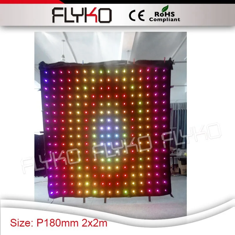 

Customized size indoor soft video curtain led tent P18 2x2m show event decoration backdrop