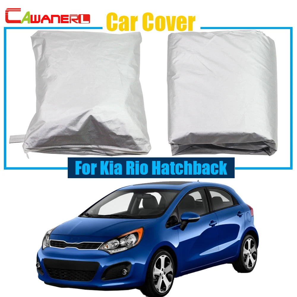 Cawanerl Car Cover Outdoor UV Anti Sun Snow Rain Resistant Protector Cover Car-Cover For Kia Rio Hatchback