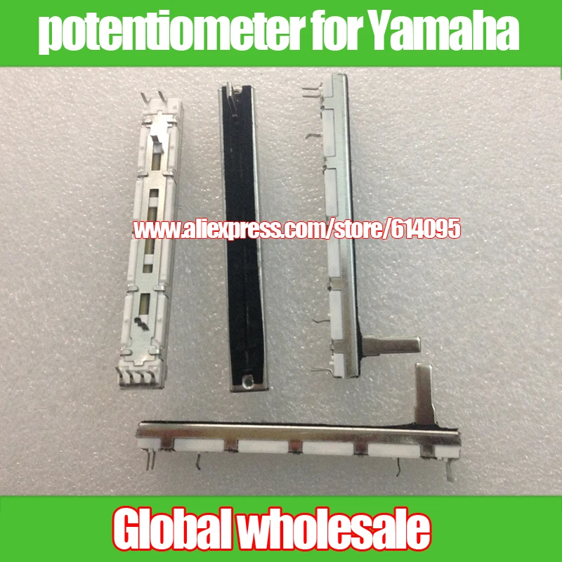 5pcs Dual Potentiometer A20Kx2 for yamaha Mixer 24-way / 75mm Straight Slide Potentiometer 20KA Fader