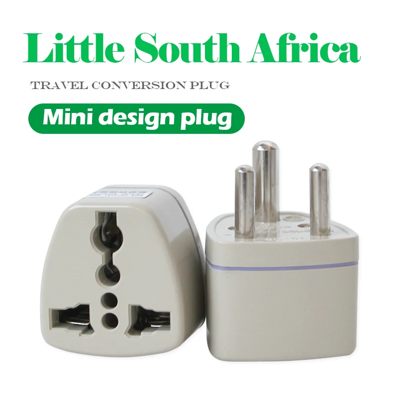 250V/5A 1PC Universal UK/US/EU/AU to Small South African 3pin Travel Plug India South Africa Converter Adapter plug Adaptor