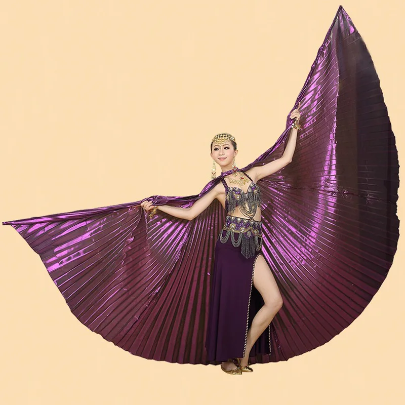 Belly Dancing Costume Wing Belly Dance isis wings Transparent fabric  Golden Color New Style Professional