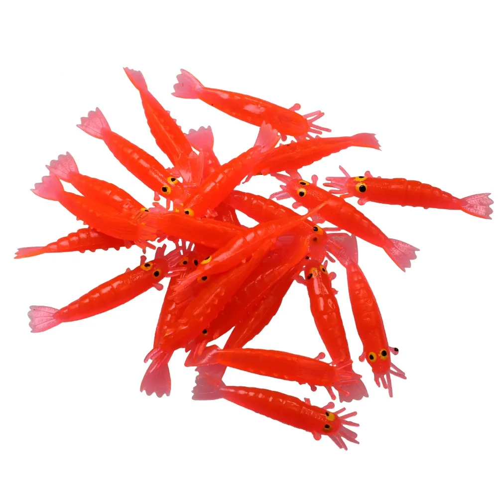 Vinilo camarón glow rojo – Señuelo para black bass y carpa - imagen 3