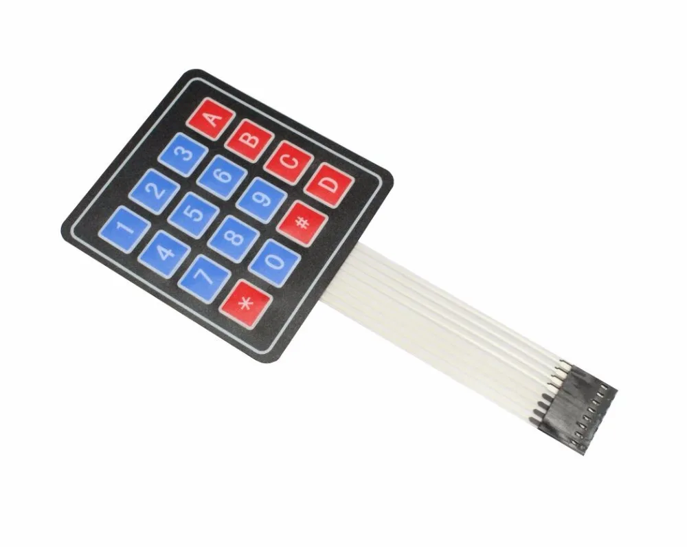 New 4 12 16  Key 4*4 Membrane Switch Keypad 1x4 3x4 4x4  Matrix Array Matrix keyboard for arduino smart car
