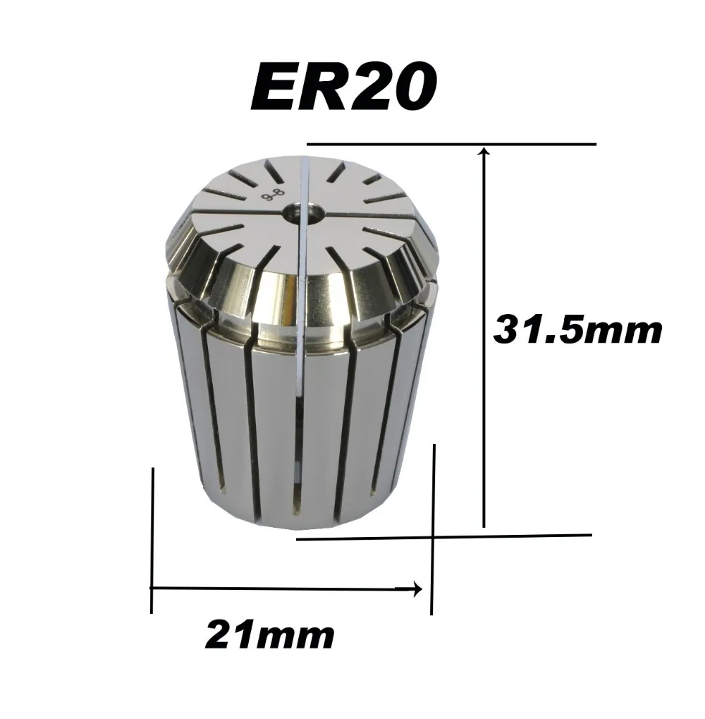 High Precision ER20 Accuracy 0.008mm Spring Collet For CNC milling lathe tool Engraving machine