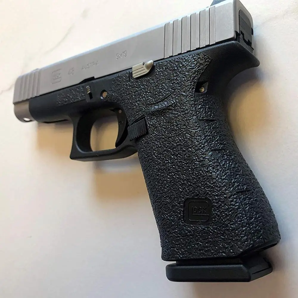 Poignée en Caoutchouc Bergame Personnalisée pour Glock 43 43X 48, Ruban Adhésif pour Cadre d\'Arme de Poing, 9mm, Extension de Magazine, Bande Non