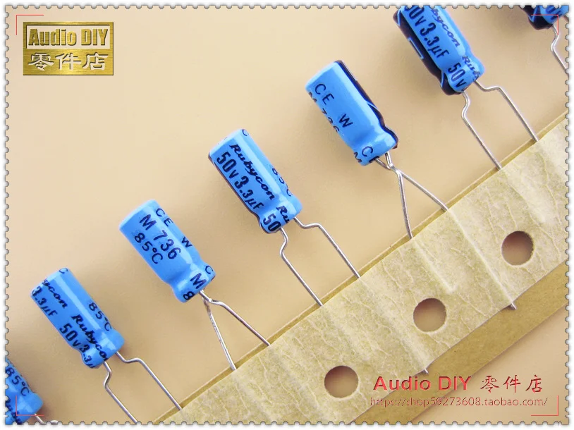 

2020 hot sale 30PCS/50PCS Rubycon Old Sky Blue TWSS (CEW) series 3.3uF/50V electrolytic capacitors free shipping