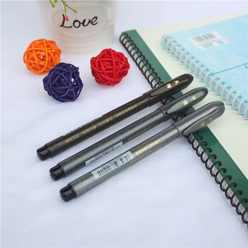 3 pcs/Lot Calligraphy pen Japan material brush for signature Chinese words learning Stationery school supplies