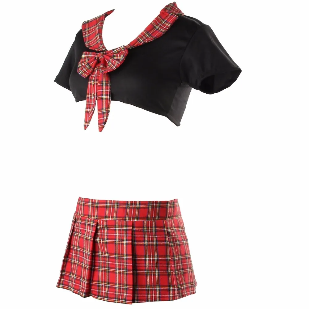 Sexy Women Lingerie Halloween School Girl Uniform Fancy Dress Costume Outfit