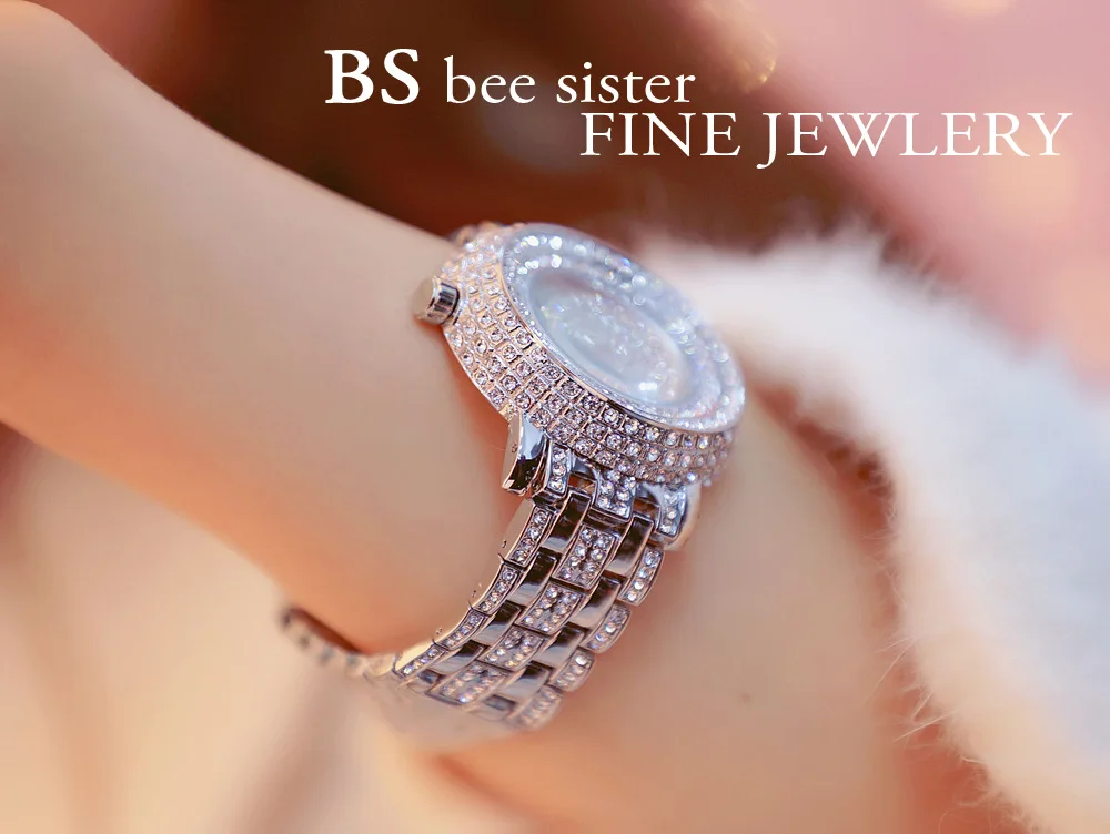 2019 Luxury Crystal watch stainless steel strap Quartz Watch Rhinestone Women Watches Clock female Ladies Dress Wristwatch