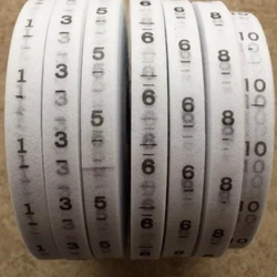 Thin paper Can tear number label 0-60 Non-woven fabric Printing labels Clothes Garment accessories