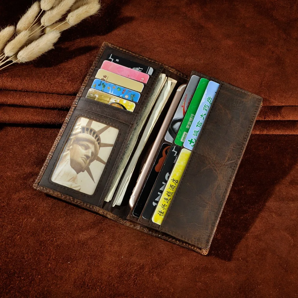 Hot Sale Cattle Male Organizal Real leather Design Checkbook Tiger Dargon Emboss Wallet Purse For Men 1014