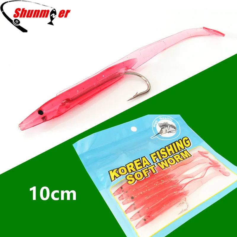 SUNMILE 6pcs 2.5g 10cm Eel Soft Lures baits Fishing Lure Pesca Peche Tackle Wobblers Fish Carp Leurre Souple Isca Artificial