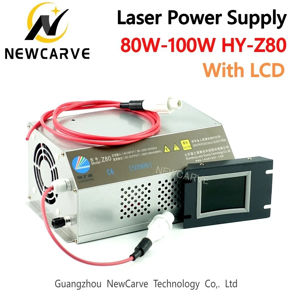 

80W 100W CO2 Laser Power Supply Monitor AC90-250V For Laser Engraving Cutting Machine HY-Z80 NEWCARVE