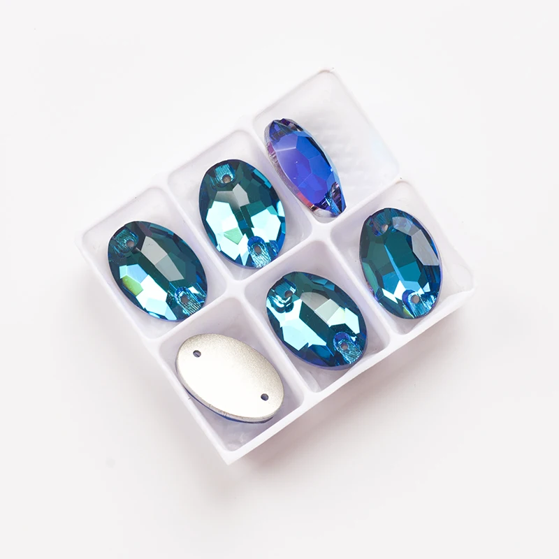 YANRUO 3210 Ovaler Glas-Strass mit flacher Rückseite, genähte Kristall-Strasssteine, DIY lose Steine für Schmuck, Basteln, Handarbeiten – Detail 19