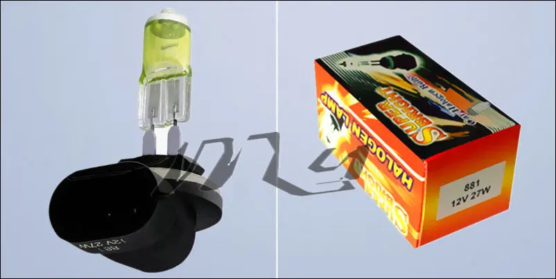 2PCS 881 894 H27 Halogen Bulbs 27W Headlights fog lamps light running parking 12V day Car Light Source DRL Daytime Yellow Amber