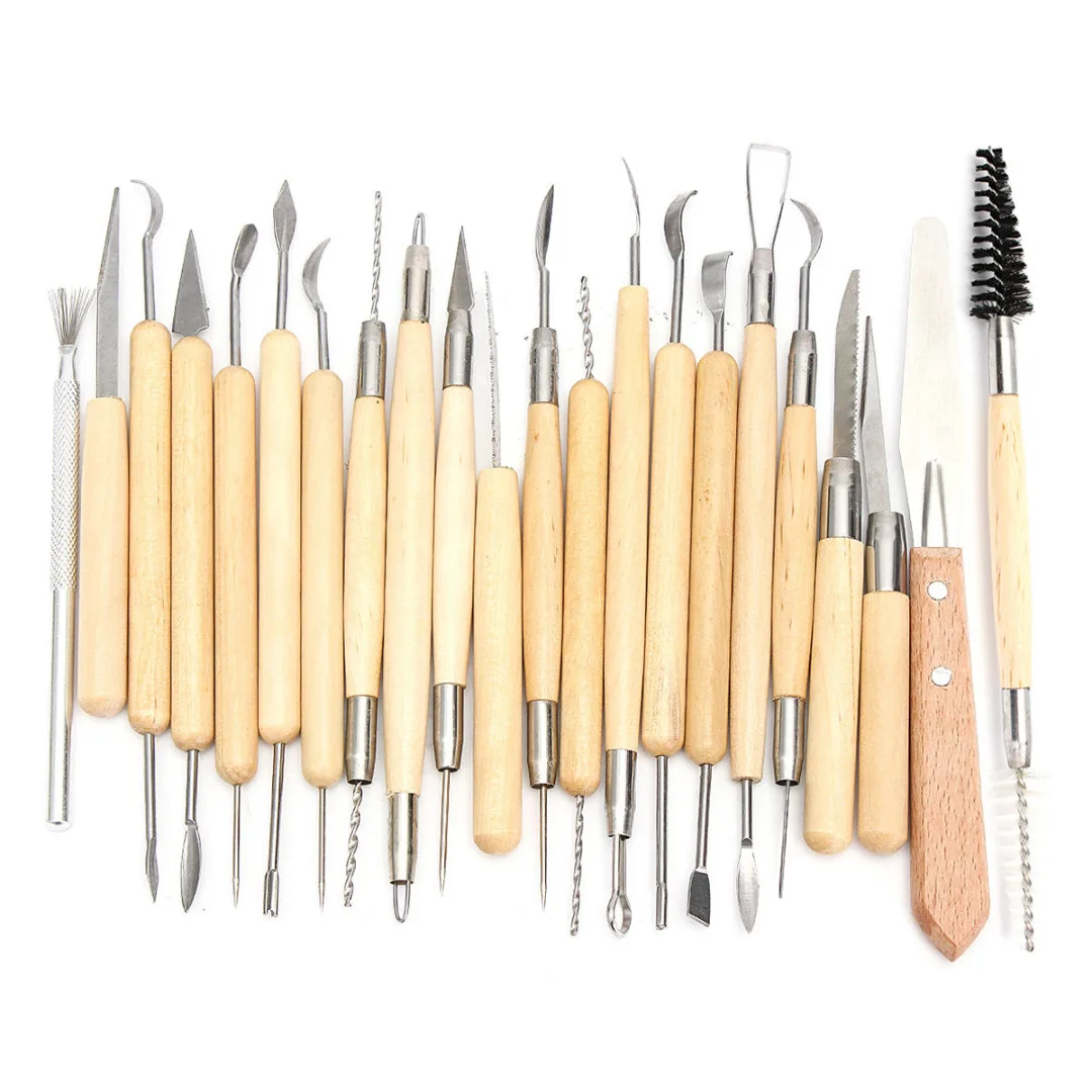 Practical 30pcs/Set Pottery Clay Sculpture Carving Modeling Ceramic Art Craft DIY Tool Kit