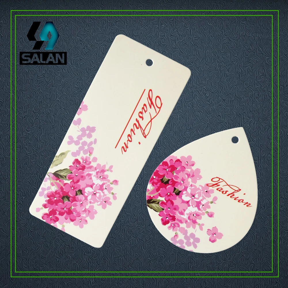 

Custom any shape paper printed clothing hang tags customize product price swing tags bookmarks kids clothes labels