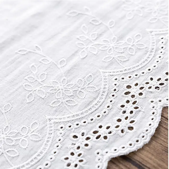 3Y-5Yard/Lot Breite 19CM 100% Baumwolle Tuch Gestickte Stoffe frauen Kleidung Kleid Diy Spitze Trim Hause textil Zubehör – Detail 5