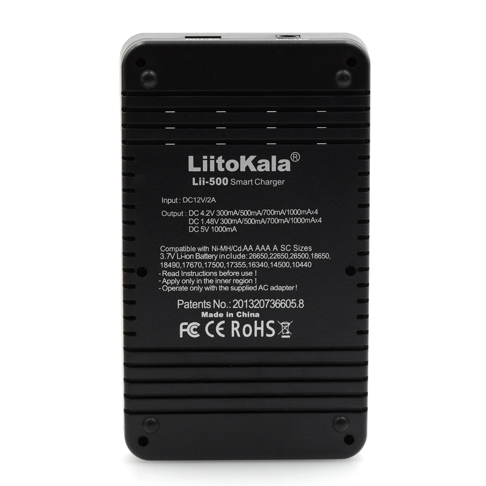 Liitokala Lii500 LCD Battery Charger, Charging 18650 3.7V 18350 18500 16340 25500 10440 14500 26650 1.2V AA AAA NiMH Battery