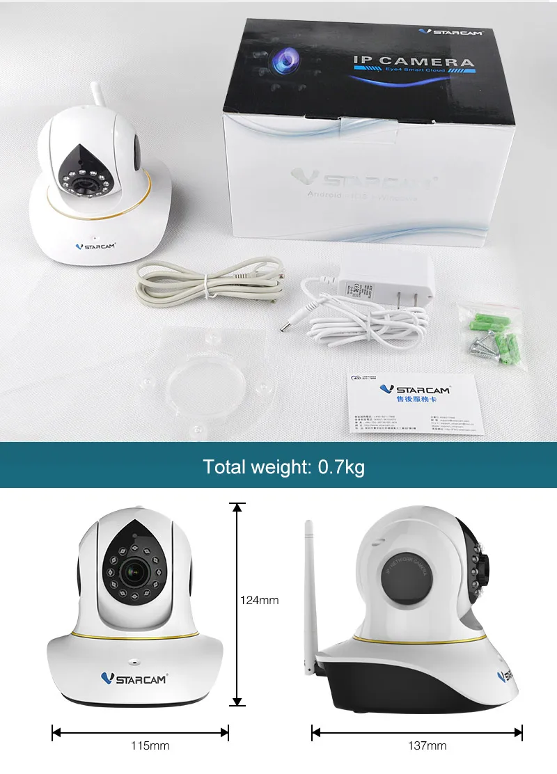 

VStarcam C38S 1080P Wifi CCTV PT IP camera 2MP Night Vision Wireless Home Security camera IP 2-way Audio ONVIF Surveillance