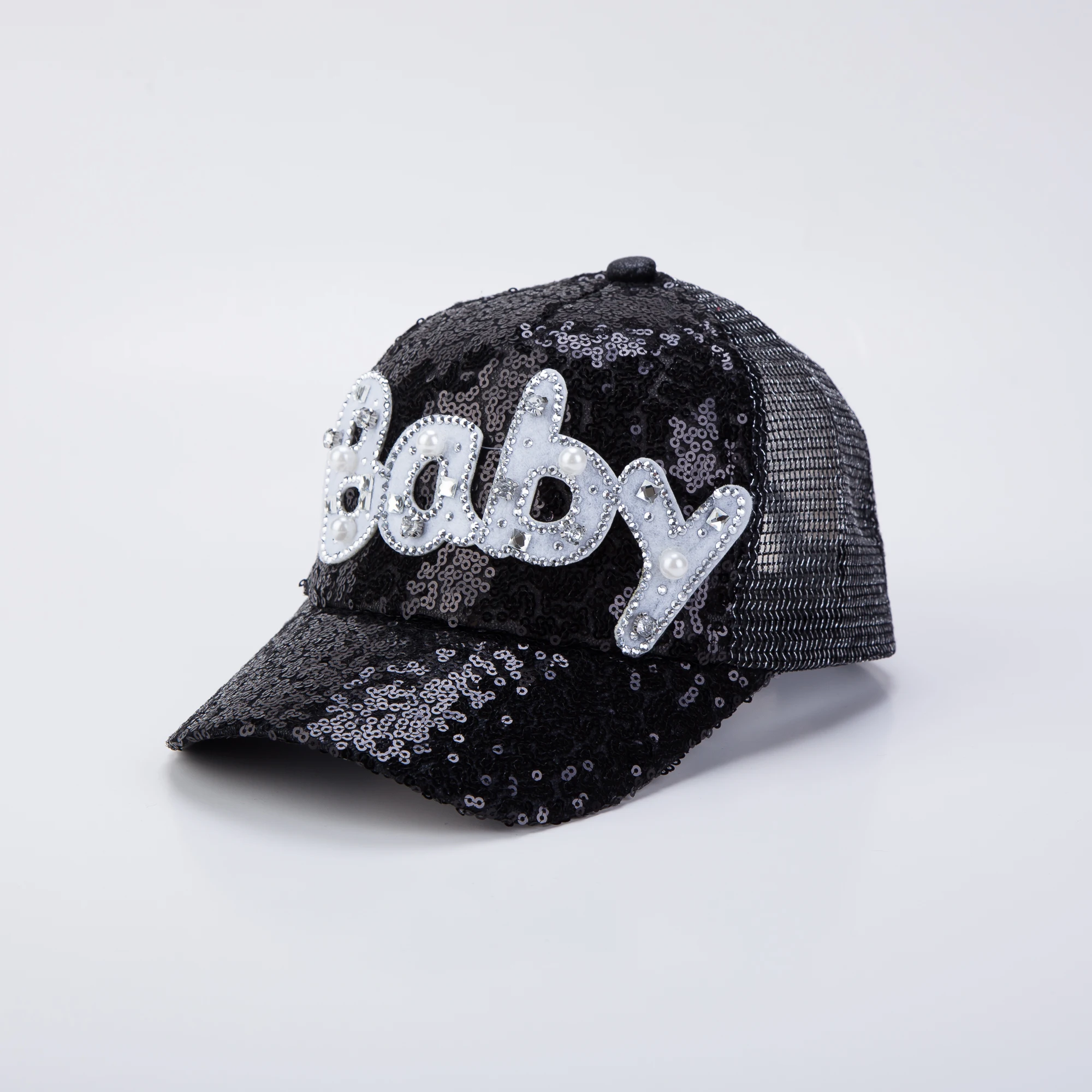 COKK Children Snapback Bone Sequins Mesh Baseball Cap Kids Baby Hats For Girls Boys 2-8 Years Hip Hop Child Cap Summer Sun Vsor