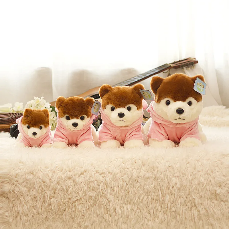 Free shipping Plush toys Cute Dogs Warm Stuffed animal Pomeranian doggy 4 sizes birthday party supply christmas gifts