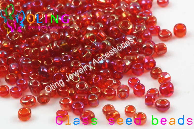 OlingArt 2MM 45G/Packung Glas-Saatperlen Mehrfarbige Transparente Runde Abstandsperlen DIY Schmuckherstellung Zubehör – Detail 6