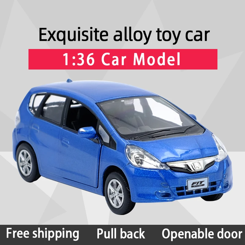 

New Arrival RMZ CITY 1:36 Honda JAZZ FIT Car Alloy Diecast Car Model Toy With Pull Back For Children Gifts Toy Collection