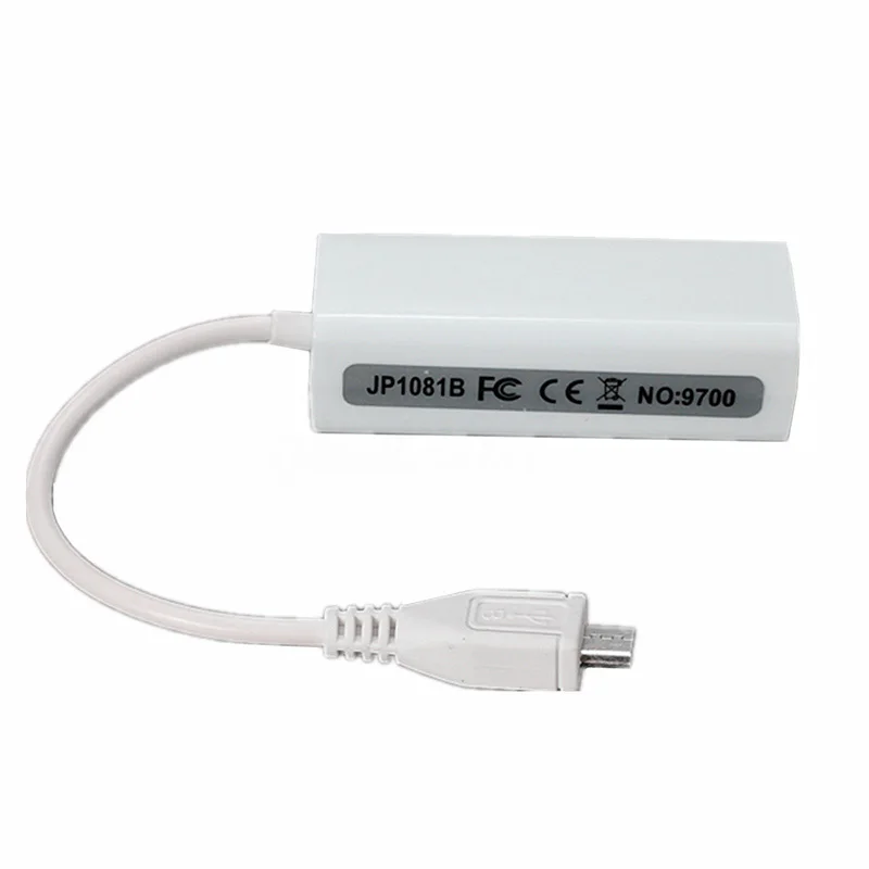 New Micro USB 2.0 5P to RJ45 Networks Lan Ethernet Cable Converter Adapter for Tablet PC EM88