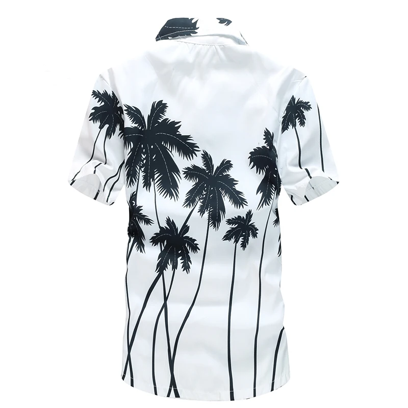 Mens Hawaiian Shirt Male Casual camisa masculina Printed Beach Shirts Short Sleeve brand clothing Free Shipping Asian Size 5XL