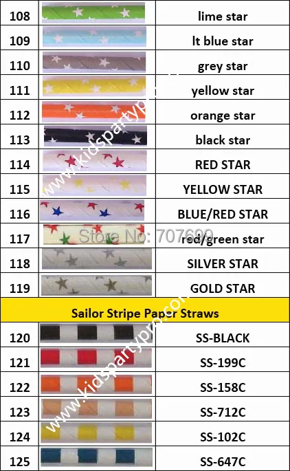 DHL Shipping 3000pcs Free shipping Paper Straws, Striped Paper Straws, Drinking Paper Straws 304 colors mix  25pcs Packing