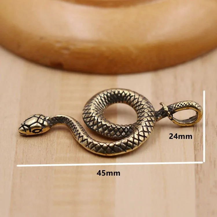 2pcs retro Antique solid brass handmade Snake Clasps Hooks for belt hanging keychain brass buckle for crafts Wallet Key Ring