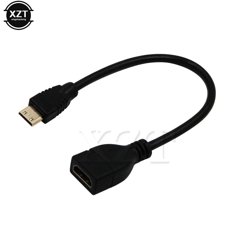 Mini HDMI-متوافق مع ذكر إلى HDMI-متوافق مع محول كابل أنثى الحبل 1080P محول للكمبيوتر المحمول عالية السرعة