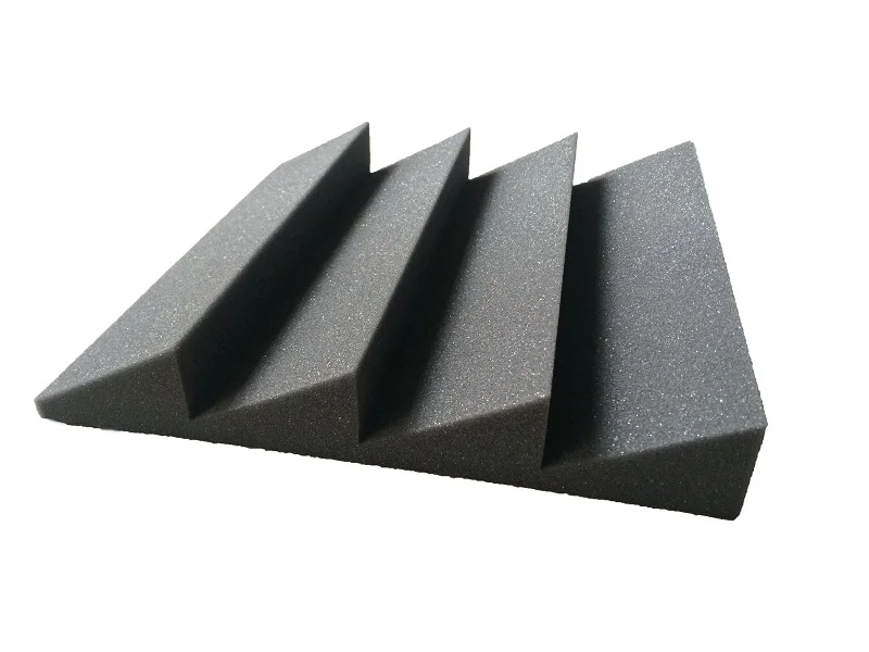 6 PCS Sound Insulation Studio Foam Wedge Acoustic Sponge Charcoal Color