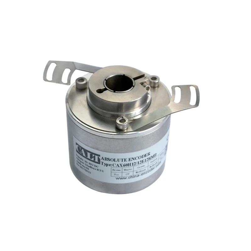 CALT Multi-turn 4096 12 Bits Hollow Shaft 10mm 12mm Hole MODBUS RTU Output Customized Absolute Rotary Encoder CAX60H1212E10RMB