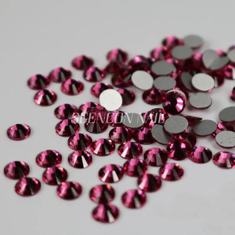 1440pcs/lot SS3-SS20 Rose Color rhinestone for 3D Nail Art  Flat back Non Hotfix Glue on wedding decorations nails accessoires