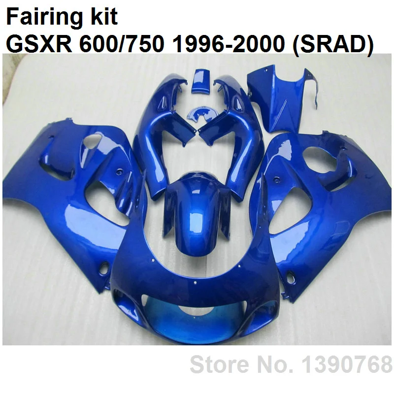 Fit for Suzuki fairings for GSXR600 96 97 98 99 00 blue fairing kit GSXR750 1996 1997 1998 1999 2000 LV03