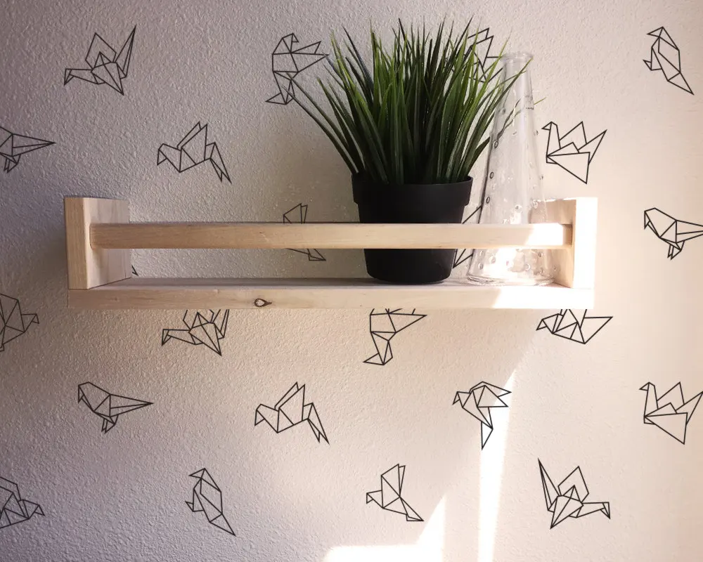 45pcs/set 9 Different Style Geometric Origami wall decals Vinyl Wall sticker For Kids Room adesivo de parede Mural  Decor D995